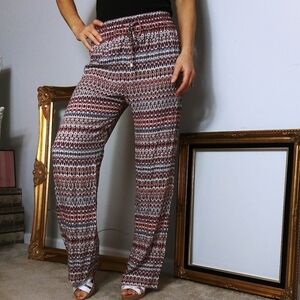 Rose & rhyme boho pants high waisted red‎ lounge